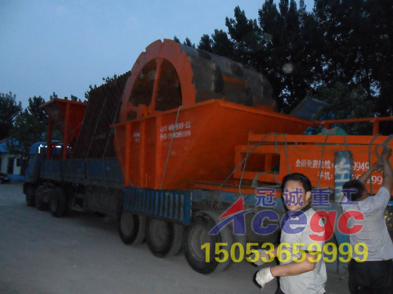 輪斗式洗砂機發(fā)往湛江 輪斗式洗砂機發(fā)往湛江