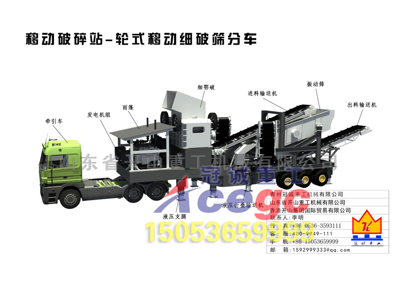 輪式移動(dòng)細(xì)破篩分車 輪式移動(dòng)細(xì)破篩分車