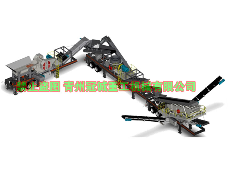 200噸花崗巖組合式移動(dòng)破碎站 200噸花崗巖組合式移動(dòng)破碎站