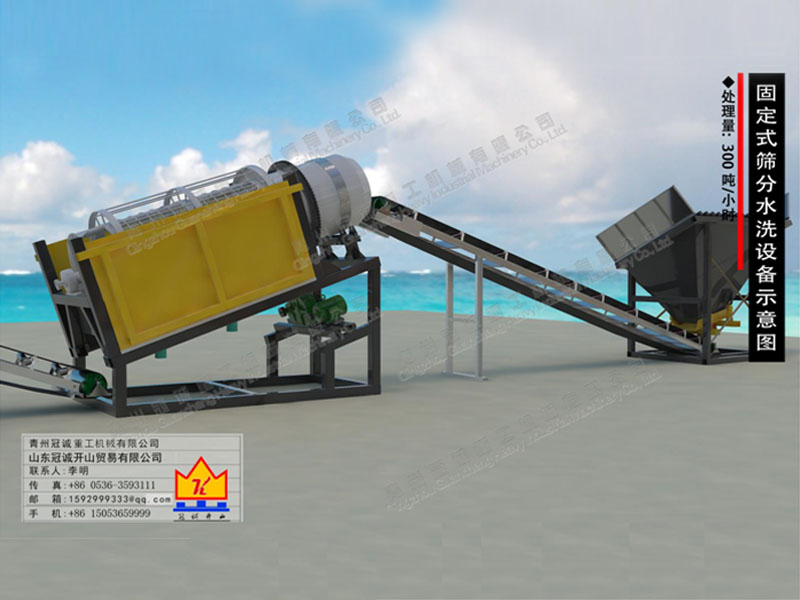 固定式篩分水洗設(shè)備 固定式篩分水洗設(shè)備